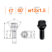 Болт колесный Ellis M12x1,5x28 Конус (B104B)