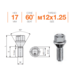 Болт колесный Ellis M12x1,25x28 Конус (B127)