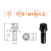 Болт колесный Ellis M14x1,5x27 Сфера (B1125B)