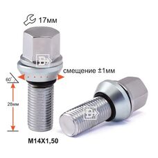 Болт колесный M14x1,5x28 Конус PCD (174110 PCD)