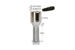 Болт колесный Vector M12x1,5x28 Конус (внутр. шестигр.) (275110 H Cr)