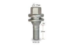 Болт колесный M12x1,25  Прессшайба Пежо (P72156 Z)