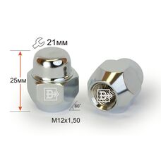 Гайка колісна Vector M12x1,5x25 Конус (K 701145 Cr)