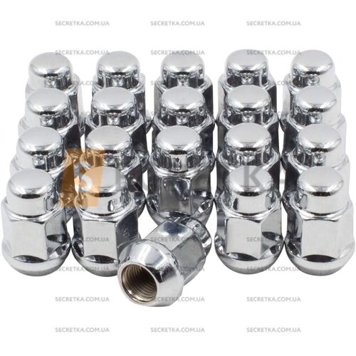 Гайка колесная 1/2"-20 UNF Хром высота 35 мм Конус (401442)