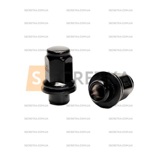 ALFARRO | Гайка колесная A724845 BА M12х1,5х47мм Прессшайба D-18,5 (Toyota LC Prado, Highlander; Lexus GX 470, Chery Tiggo) Закрыта Черный хром