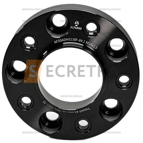 Колесная проставка-адаптер 1 шт. 30мм PCD 5x130 DIA 84.1 с футорками 14x1.5 для Mercedes-Benz, Ssang Yong (Кованая)