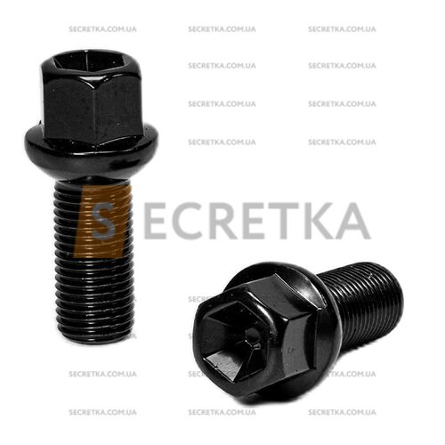 ALFARRO | Болт колесный A184110M BA М14х1,5х28мм Сфера R14 Черный Ключ 17 (Mercedes-Benz; Infiniti Q30, QX30)