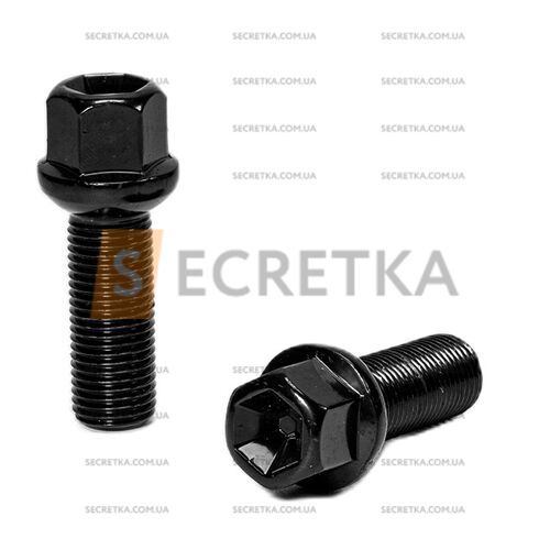 ALFARRO | Болт колесный A184137M BA М14х1, 5х35мм Сфера R14 Черный Ключ 17 (Mercedes-Benz)