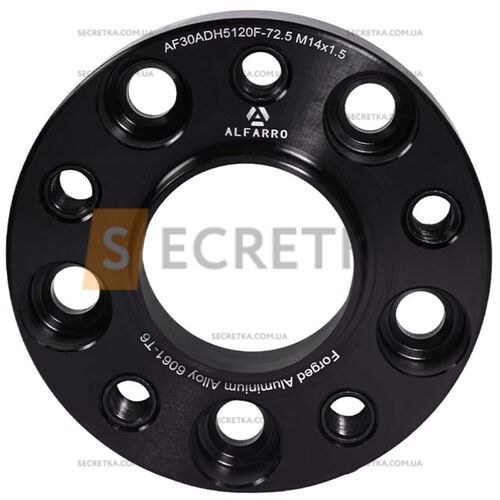 Колесная проставка-адаптер 1 шт. 30мм PCD 5x120 DIA 72.6 с футорками 14x1.5 для BMW (Кованая)
