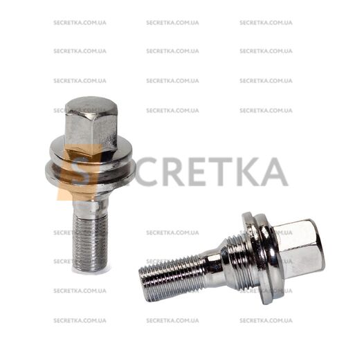 Болт колесный AP72156 Cr для Peugeot, Citroen М12х1,25х24мм Пресшайба Хром Ключ 17