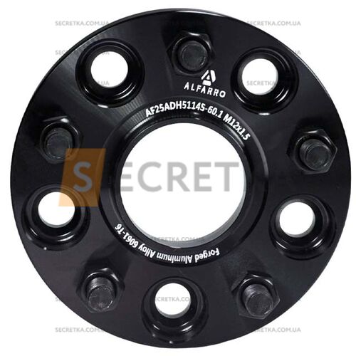 Колесная проставка-адаптер 1 шт. 25мм PCD 5x114.3 DIA 60.1 со шпильками 12x1.5 для Lexus, Suzuki, Toyota (Кованая