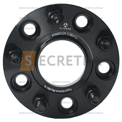 Колесная проставка-адаптер 1 шт. 20мм PCD 5x127 DIA 71.6 со шпильками 14x1.5 для Jeep, Dodge (Кованая)