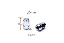 Гайка колесная A311345 М12х1,5х33мм Конус (Mazda, Kia, Hyundai, Daihatsu) Закрытая Хром Ключ 17