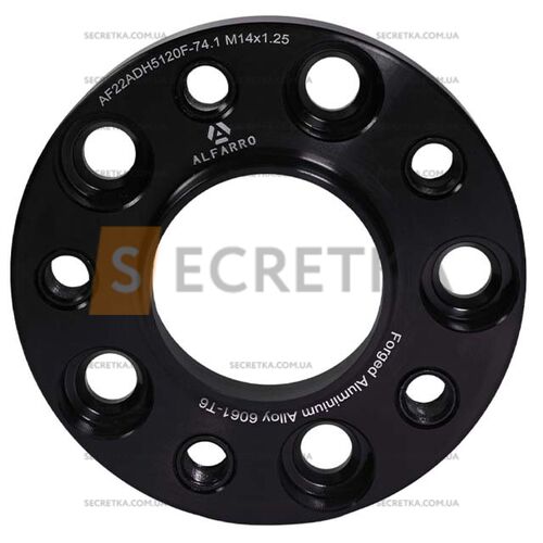 Колесная проставка-адаптер 1 шт. 22 мм PCD 5x120 DIA 74.1 с футорками 14x1.25 для BMW (Кованая)