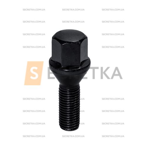 ALFARRO | Болт колесный A175110 BK М12х1,5х28мм Конус (BMW, Daewoo, Fiat, Nissan, Opel, Renault) Черный Ключ 17мм