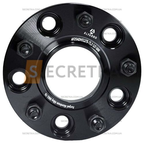 Колесная проставка-адаптер 1 шт. 25мм PCD 5x127 DIA 71.6 со шпильками 1/2-20 для Jeep, Dodge (Кованая)