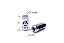 Гайка колесная A801944 М12х1,25х48мм Конус (Matiz, Nissan, Niva, Subaru, Suzuki) Закрытая Хром Ключ 19