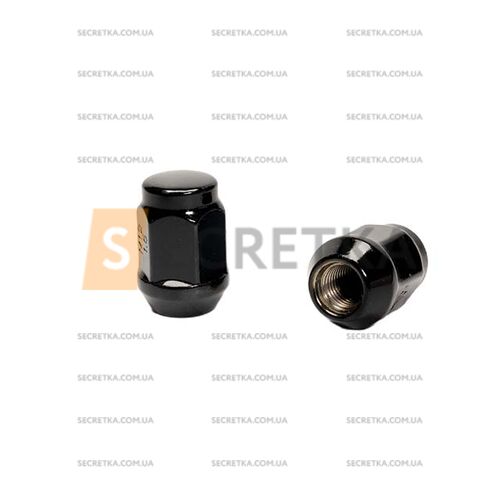 ALFARRO | Гайка колесная A901445 BA М12х1,5х35мм Конус (Mazda, Kia, Hyundai, Daihatsu) Закрыта Черный Хром Ключ 21
