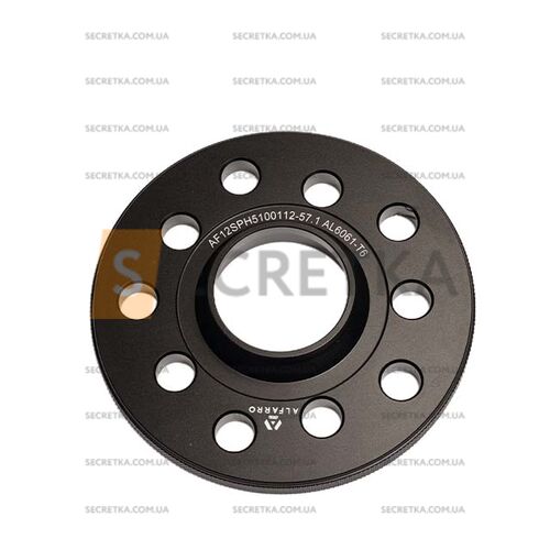 Колесная проставка 12мм PCD 5x100 DIA 57.1 для Audi, Chevrolet, Seat, Skoda, Volkswagen под родные диски (Кованая)