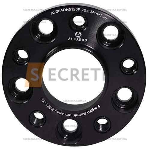 Колесная проставка-адаптер 1 шт. 30мм PCD 5x120 DIA 72.6 с футорками 14x1.25 для BMW (Кованая)